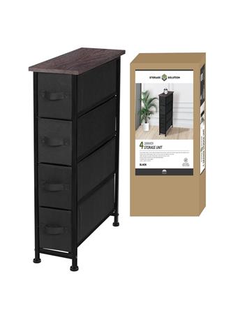 AMERICAN DREAM HOME - 4-Drawer Storage Tower BLACK