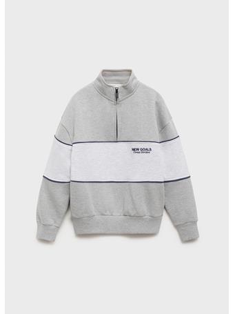 MANGO - Perkins-neck Sweatshirt MED GRAY