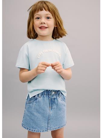 MANGO - Paperbag Denim Skirt BLUE