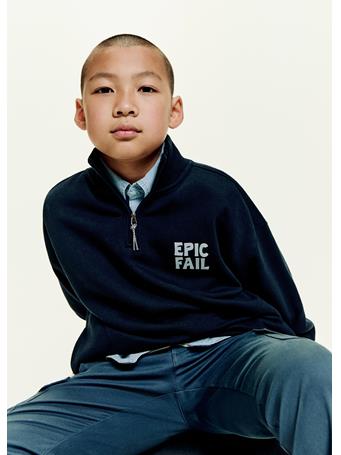 MANGO - Printed Cotton Sweatshirt NAVY