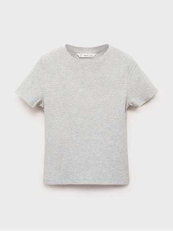 MANGO - Girl's Short Sleeve T-Shirt GREY