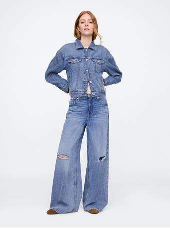 GAP - SuperSoft Barrel Sleeve Icon Denim LIGHT WASH