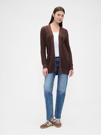 GAP - V-Bella Cardigan DARK BROWN 1