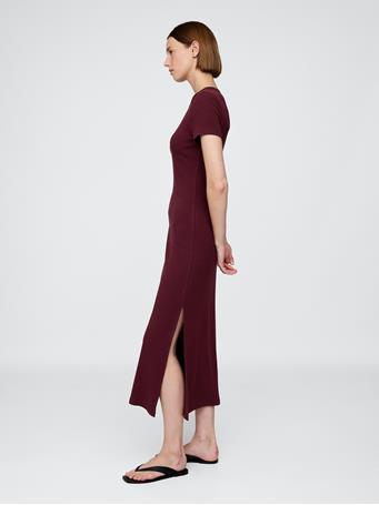 GAP - Modern Rib Maxi T-Shirt Dress TUSCAN RED