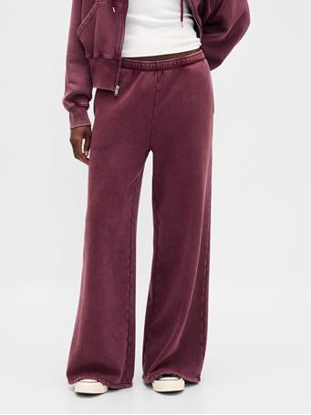 GAP - VintageSoft Baggy Wide-Leg Sweatpants TUSCAN RED WASH