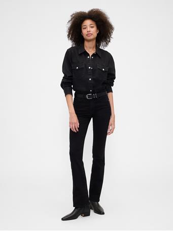 GAP - Relaxed Denim Western Shirt BLACK WASH