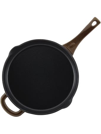 AYESHA CURRY COLLECTION - 10" Cast Iron Enamel Skillet BROWN
