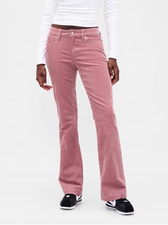 GAP - Low Rise Corduroy Long & Lean Jeans WISPY MAUVE 902