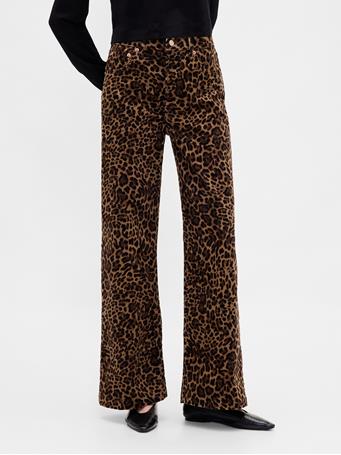 GAP - High Rise Stride Corduroy Wide-Leg Pants LEOPARD