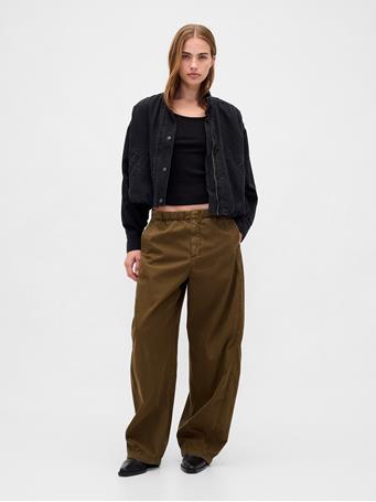 GAP - Modern Rib Scoop Crop T-Shirt BLACK