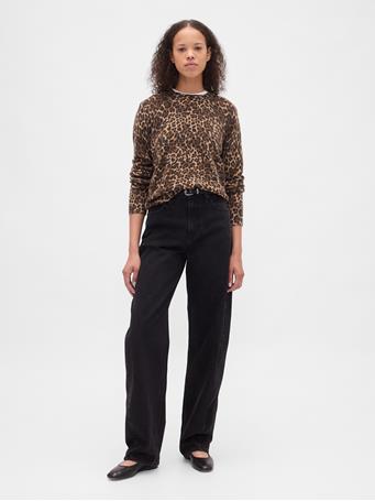 GAP - CashSoft Crewneck Sweater LEOPARD MULTI