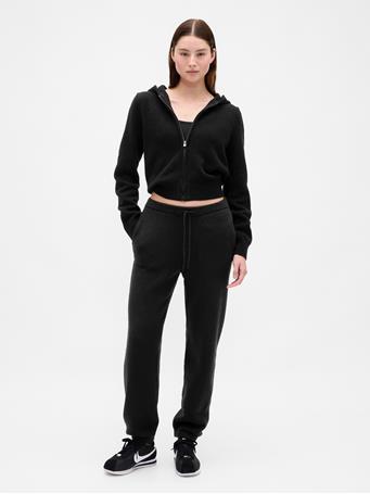 GAP - CashSoft Sweater Zip Hoodie BLACK