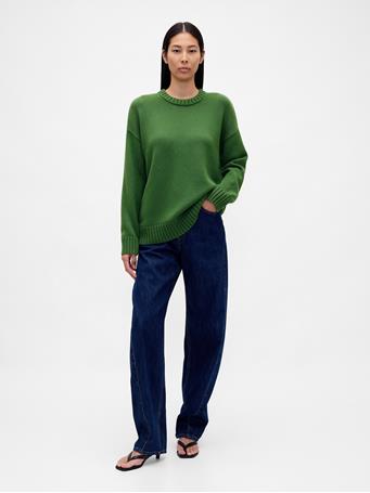 GAP - 100% Cotton Oversized Sweater SARATOGA GREEN