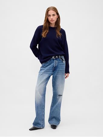 GAP - 100% Cotton Oversized Sweater NAVY UNIFORM