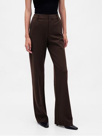 GAP - High Rise Double Knit Wide-Leg Pants TERRA BROWN