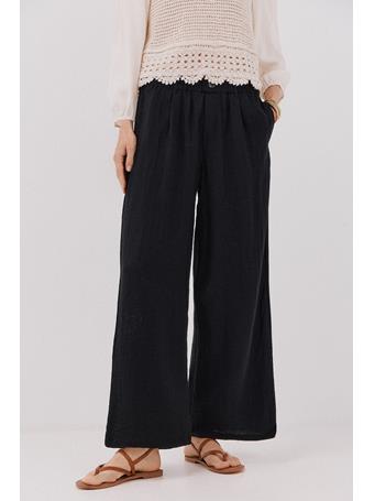 CORTEFIEL - Floaty Wide Leg Trousers BLACK