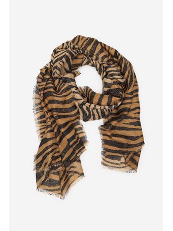 CORTEFIEL - Zebra Print Scarf BROWN PRINT