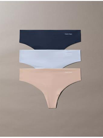 CALVIN KLEIN - Invisibles 3-Pack Thong ASST