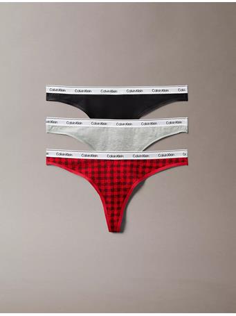 CALVIN KLEIN - Modern Logo 3-Pack Low Rise Thong ASST