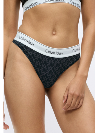 CALVIN KLEIN - Icon Cotton Modal Thong GREY