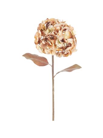 ALL STATE FLORAL - 28" Hydrangea Silk Flower Stem BROWN