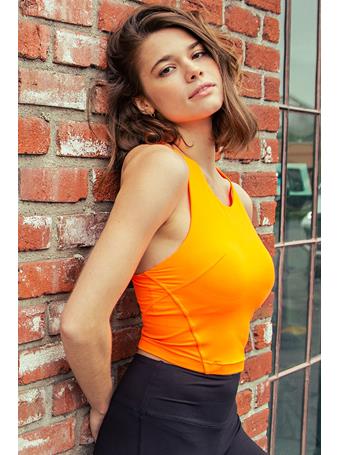 RAE MODE - Butter Crop Length Sports Top NEON ORANGE