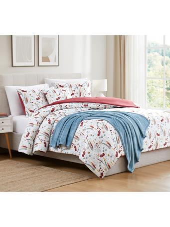 RAMALLAH TRADING CO - Devonport Floral Comforter Set with Throw LIGHT BLUE