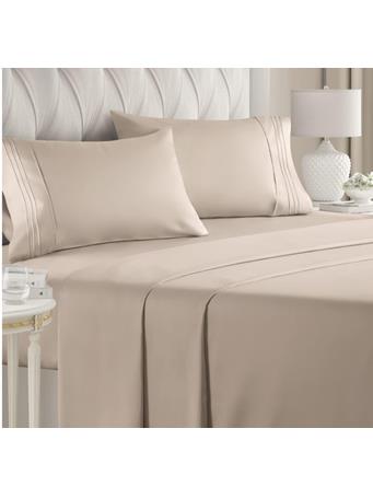 RAMALLAH TRADING CO - Sterling Heights 6-Piece Solid Sheet Set TAUPE