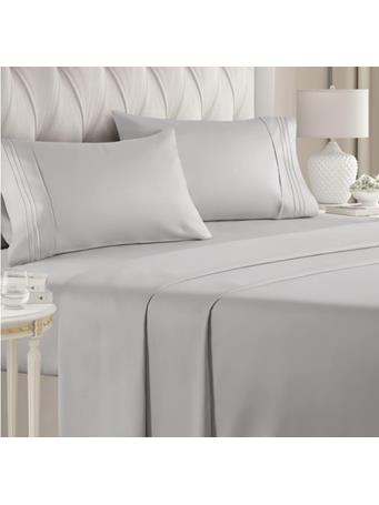 RAMALLAH TRADING CO - Sterling Heights 6-Piece Solid Sheet Set SILVER