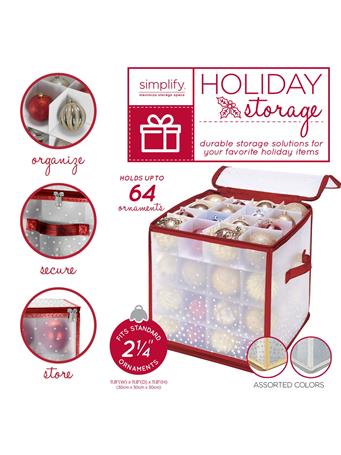 KENNEDY INTERNATIONAL - 64-Count Ornament Organizer ASSORTED