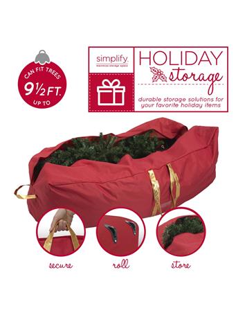 KENNEDY INTERNATIONAL - Holiday Storage Tree Decoration Bag RED