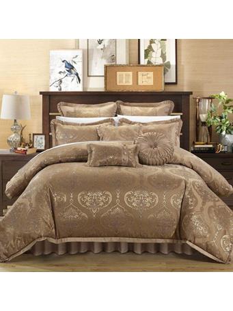 RAMALLAH TRADING CO - Como 9 Piece Jacquard Comforter Set GOLD