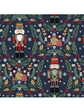RAMALLAH TRADING CO - Xmas Nutcracker Printed Throw NAVY