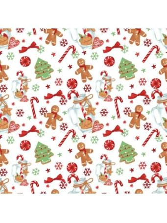RAMALLAH TRADING CO - Xmas Pink Candy Printed Throw WHITE