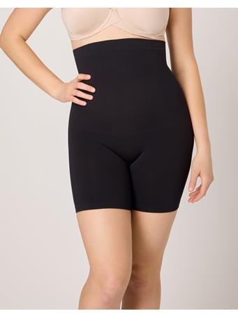 MAIDENFORM - Seamless High-Waist Thigh Slimmer Shorts BLACK