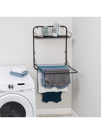 THE MAZEL COMPANY - Honey-Can-Do Collapsible Wall-Mounted Clothes Drying Rack BLACK