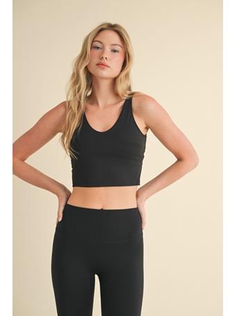 KIMBERLY C SPORT - Aligned Performance Cropped Tank Top BLACK
