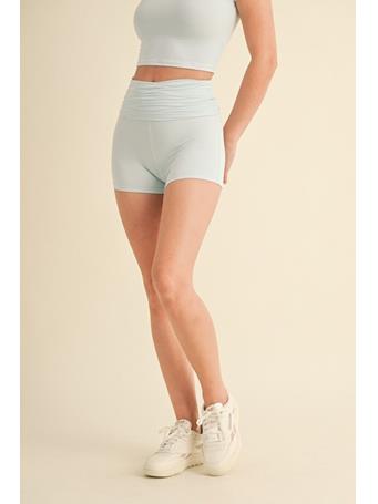 KIMBERLY C SPORT - Soft Knit Jersey Foldover Shorts BABY BLUE