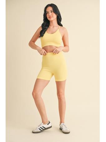 KIMBERLY C SPORT - It Girl Seamless Short Set YELLOW