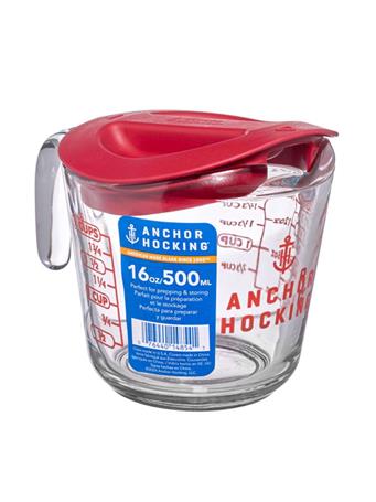 ANCHOR HOCKLING GLASS - Glass Measuring Cup with Lid CLEAR
