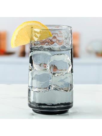 ANCHOR HOCKING - Brockhill Iced Tea Glasses (Set of 12) CHARCOAL