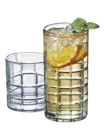 ANCHOR HOCKING - Manchester Glass Drinkware Set (Set of 16) CLEAR