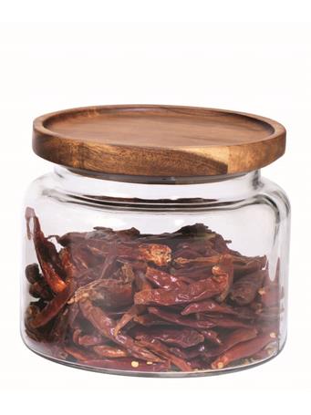 ANCHOR HOCKING - Mini Montana Jar with Acacia Wood Lid CLEAR