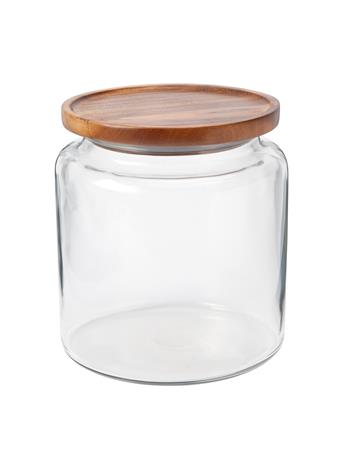 ANCHOR HOCKING - Mini Montana Jar with Acacia Wood Lid CLEAR
