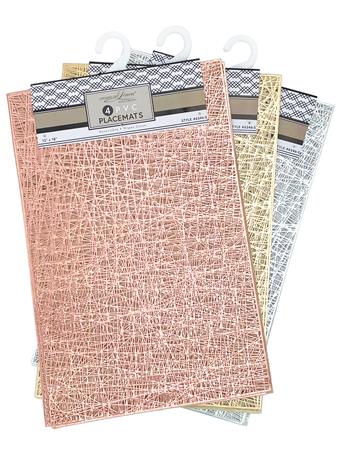 AMERICAN LINEN - Metallic PVC Place Mat ASSORTED