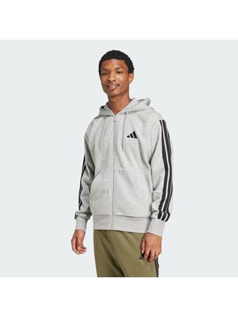 ADIDAS - Essentials 3-Stripes Fleece Hoodie GREY