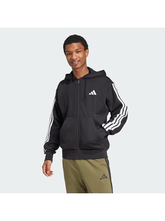 ADIDAS - Essentials 3-Stripes Fleece Hoodie BLACK