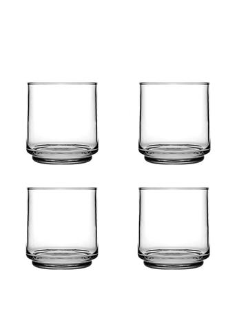 ANCHOR HOCKING - Findlandia Rocks Glasses (Set of 4) CLEAR