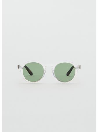 MANGO - Semi-transparent Frame Sunglasses WHITE