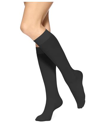 HUE - Soft Opaque Knee Hi BLACK